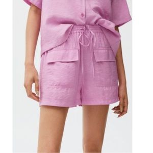 pull&bear pink elastic waist shorts and top Medium